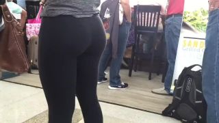 Sexy Teen In Leggings At The Airport