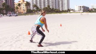 Therealworkout - Busty Blonde Rides Trainer After The Beach Session