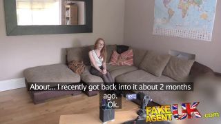 Fakeagentuk Unexpected Creampie For Sexy Redhead Whilst Riding Big Dick