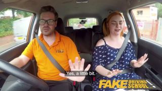 Fake Driving School Voluptuous Redhead Fucks In Car