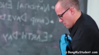 Naughty Teacher Mercedes Carrera Bangs Student In The Classroom