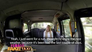 Femalefaketaxi Blonde Fitness Babe Loves Big Tits And Eating Pussy In Taxi