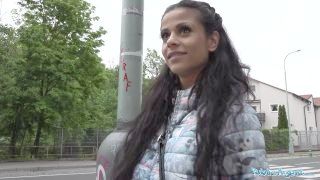 Public Agent Nice Dainty Dark - Haired Sandra Soul Copulated In Public