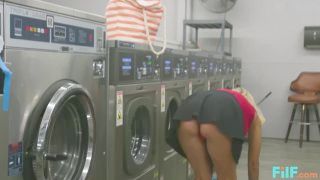 Filf - Worn Girl Katie Morgan Takes Plural Loads At The Laundromat