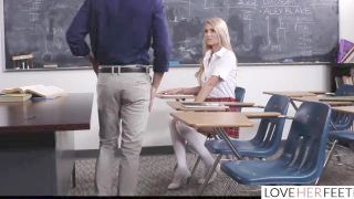 -  Perfect Light Haired 18 Adolescent Schoolgirl Has A Lesson In Foot Fuck