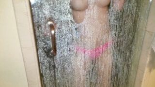 Petite Mega - Busted Shower Tease & Have Quickie From Behind Have Quickie