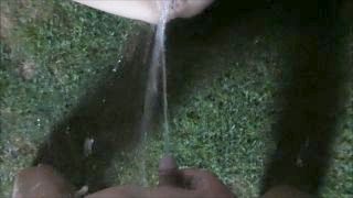 First Night Wet Games Outside Urine Pees Battle Quim And Penis Pov