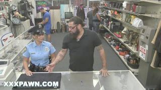 Porn Pawn - Pervy Pawn Shop Owner Bangs Latin Police Officer